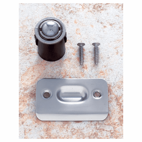 JVJ 90146 Satin Nickel Finish 7/8” Drive In Ball Catch (Poly-Bagged), Steel