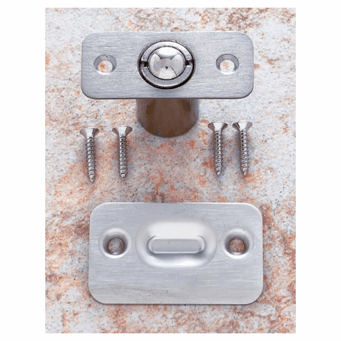 JVJ 90246 Satin Nickel Finish 7/8” Radius Corner Ball Catch (Poly-Bagged), Steel