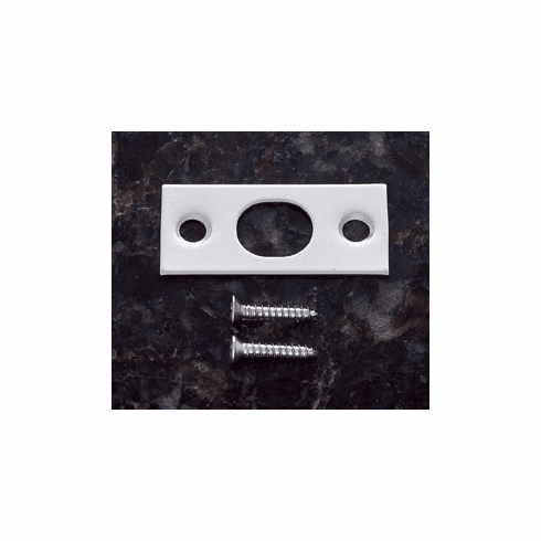 JVJ 90346 Satin Nickel Finish Strike w/Screws For 7” Flush Bolt, Solid Brass