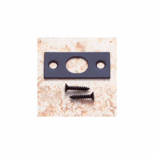 JVJ 90420 Oil Rubbed Bronze Strike w/Screws For 6” Flush Bolt, Solid Brass