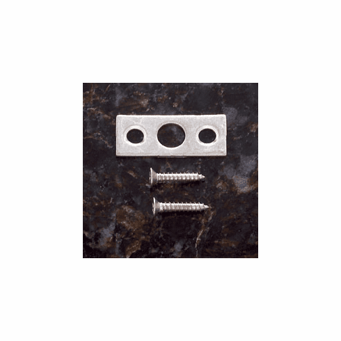 JVJ 90446 Satin Nickel Finish Strike w/Screws For 6” Flush Bolt, Solid Brass