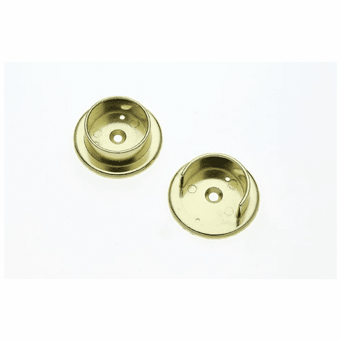 JVJ 90537 Polished Brass Finish 1-3/8” Diameter Pole Socket, Steel