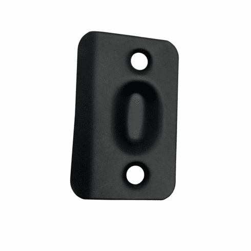JVJ 90814 Matte Black Finish 1-3/16” X 2-1/4” Strike Plate w/Screws (Poly-Bagged), Steel