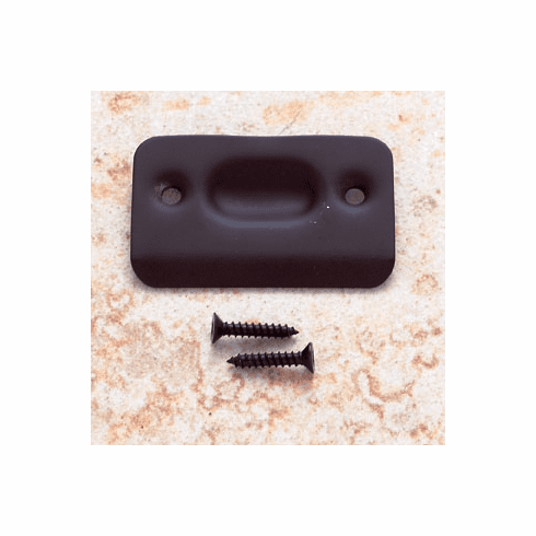 JVJ 90820 Oil Rubbed Bronze Finish 1-3/16” X 2-1/4” Strike Plate w/Screws (Poly-Bagged), Steel