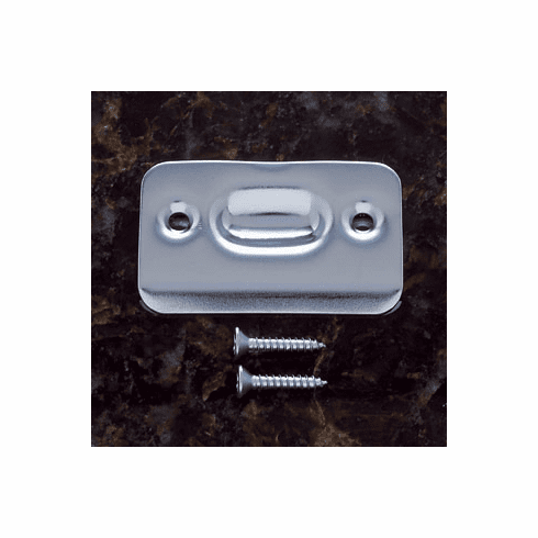 JVJ 90826 Polished Chrome Finish 1-3/16” X 2-1/4” Strike Plate (Poly-Bagged), Steel