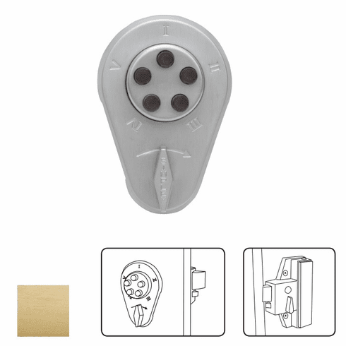 KABA ACCESS 9170000-04-41 900 Series Auxiliary Pushbutton Deadbolt/Spring Latch 91700000441 9170000 04 41