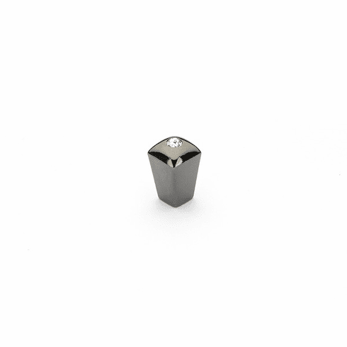 Schaub 299-BC Skyevale, Knob, Black Chrome with Crystal, 1/2"