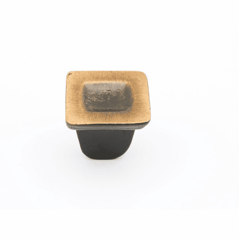 Schaub 810-AZ Vinci, Concave Square Knob, Antique Bronze, 1-1/4" dia