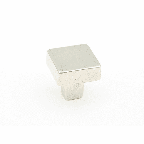 Schaub 789-PWB Vinci, Square Knob, Polished White Bronze, 1-1/4" dia