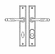 Laforge 2715-35R-007 Multipoint System Set - Lever low / American cylinder trim set w/o mechanism L:117mm W:29mm P:55mm Black