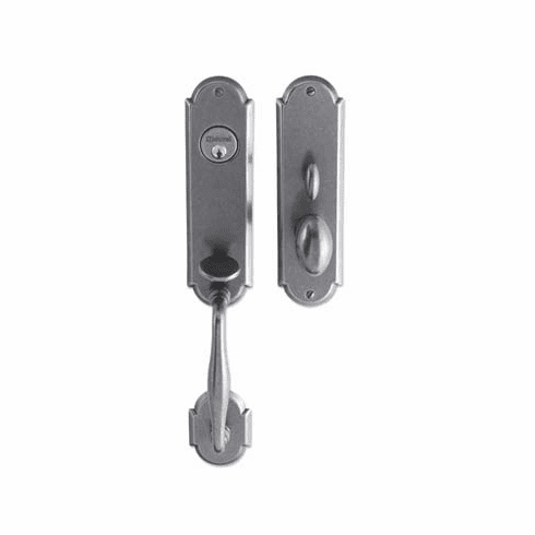 Laforge 2801-160-012 Entrance Handle Set - Complete single cylinder set for 2 1/4" door L:65mm W:38mm P:63mm Pewter