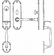 Laforge 2804-144-007 Entrance Handle Set - Complete single cylinder set for 1 3/4" door L:235mm W:63mm P:6mm Black