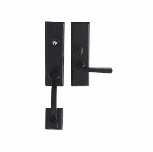 Laforge 2808-160-012 Entrance Handle Set - Complete single cylinder set for 2 1/4" door L:92mm W:63mm P:6mm Pewter