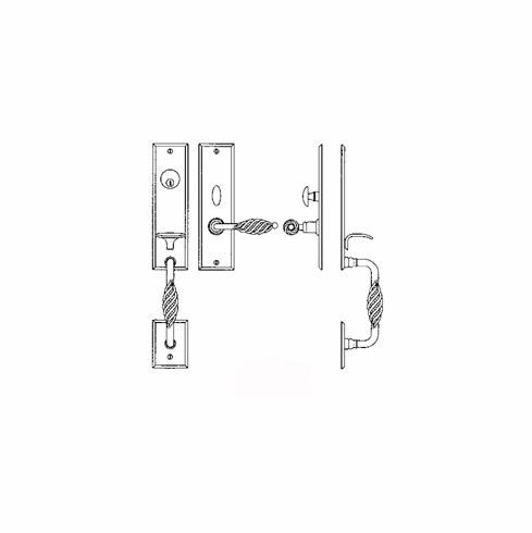 Laforge 2814-101-007 Entrance Handle Set - Complete full dummy set Black