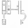 Laforge 2815-101-012 Entrance Handle Set - Complete full dummy set L:235mm W:63mm Pewter