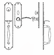 Laforge 2821-100-012 Entrance Handle Set - Trim set without mechanism L:235mm W:63mm Pewter