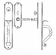 Laforge 2823-101-012 Entrance Handle Set - Complete full dummy set L:435mm W:75mm Pewter