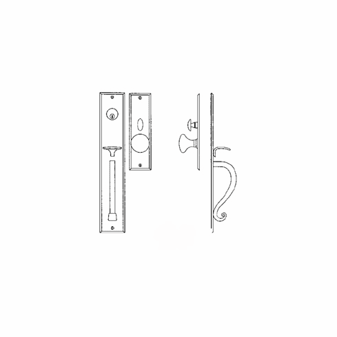 Laforge 2826-101-007 Entrance Handle Set - Complete full dummy set L:430mm W:75mm Black