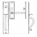 Laforge 2827-160-012 Entrance Handle Set - Complete single cylinder set for 2 1/4" door L:235mm W:66mm Pewter