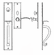 Laforge 2829-101-012 Entrance Handle Set - Complete full dummy set L:430mm W:75mm Pewter