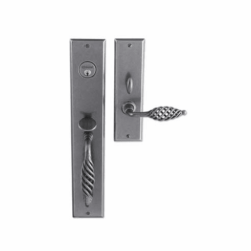 Laforge 2830-100-012 Entrance Handle Set - Trim set without mechanism L:235mm W:66mm Pewter