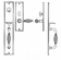 Laforge 2830-144-007 Entrance Handle Set - Complete single cylinder set for 1 3/4" door L:430mm W:75mm Black