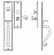 Laforge 2832-100-012 Entrance Handle Set - Trim set without mechanism L:235mm W:66mm Pewter