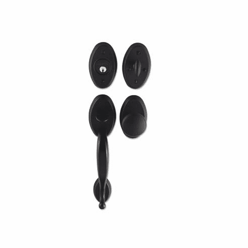 Laforge 2851-144-012 Tubular Entrance Handle Set - Complete single cylinder set for 1 3/4" door L:103mm W:65mm Pewter