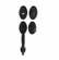 Laforge 2851-144-012 Tubular Entrance Handle Set - Complete single cylinder set for 1 3/4" door L:103mm W:65mm Pewter