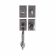 Laforge 2855-101-012 Tubular Entrance Handle Set - Complete full dummy set L:275mm W:65mm Pewter