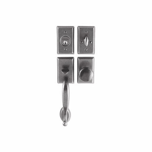 Laforge 2855-144-012 Tubular Entrance Handle Set - Complete single cylinder set for 1 3/4" door L:103mm W:65mm Pewter