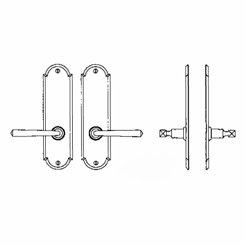 Laforge 4504-08-012 Interior Escutcheon Set - Complete full dummy set Pewter