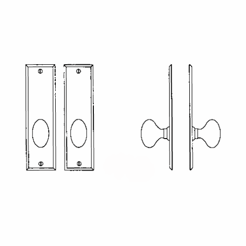 Laforge 4505-51-007 Interior Escutcheon Set - Complete passage set L:63mm W:38mm Black