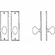 Laforge 4505-51-007 Interior Escutcheon Set - Complete passage set L:63mm W:38mm Black