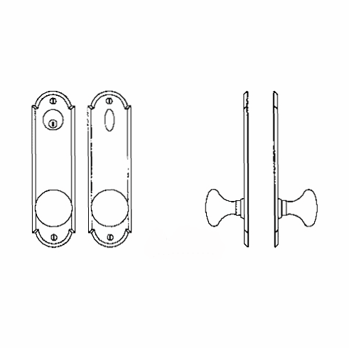 Laforge 4602-144-012 Single Cylinder Mortise Entry Lock set for 1 3/4" D:57mm CC:57mm P:57mm, Pewter