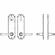 Laforge 4604-25-007 Entry Tubular or Mortise set - Single cylinder deadbolt set for 1 3/4" L:114mm W:17mm P:63mm Black