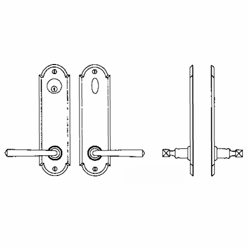 Laforge 4604-25-012 Single Cylinder Deadbolt/Tubular Entryset for 1 3/4", L:114mm W:17mm P:63mm, Pewter