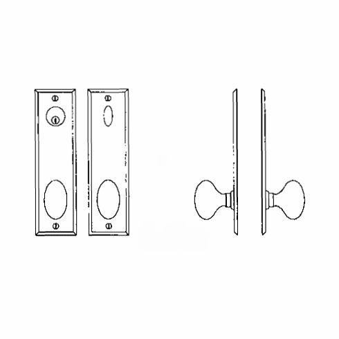 Laforge 4605-144-012 Single Cylinder Mortise Entry Lock set for 1 3/4", Pewter
