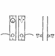 Laforge 4610-101-012 Entry Tubular or Mortise set - Complete full dummy set to match 144 fonction L:235mm W:63mm Pewter