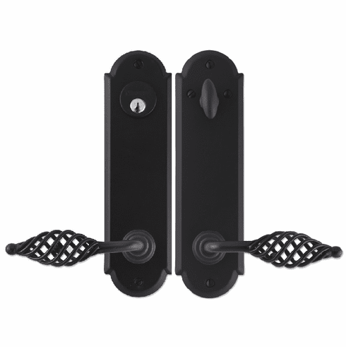 Laforge 4611-144-007 Entry Tubular or Mortise set - Single cylinder mortise lock set for 1 3/4" L:120mm Black