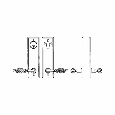 Laforge 4614-144-007 Single Cylinder Mortise Entry Lock set for 1 3/4", L:120mm, Black