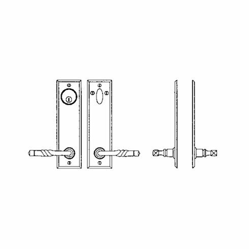 Laforge 4615-25-012 Single Cylinder Deadbolt/Tubular Entryset for 1 3/4", L:117mm, Pewter