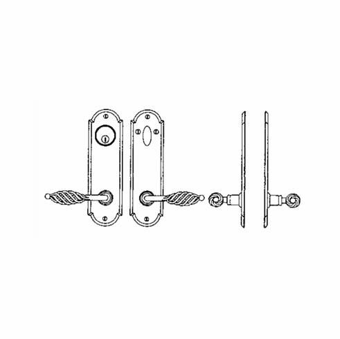 Laforge 4616-25-012 Single Cylinder Deadbolt/Tubular Entryset for 1 3/4", L:101mm, Pewter