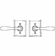 Laforge 4707-53-007 Lever set on rosette - Complete privacy set L:110mm Black