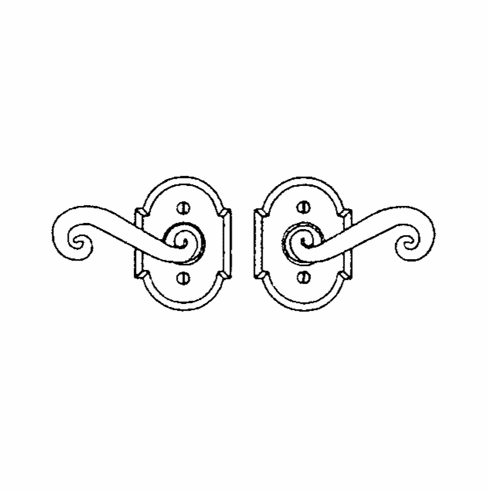 Laforge 4718-53-012 Lever set on rosette - Complete privacy set L:101mm Pewter