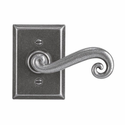 Laforge 4721-09-012 Lever set on rosette - Complete single dummy set L:101mm Pewter