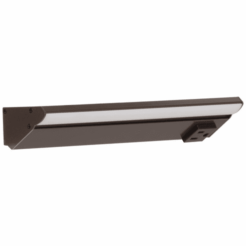 LP10-T6R5W-BBZ 10-1/2" 500 Lm/ft RM Series Lighted Power Strip, Black Receptacles/Bronze Finish, 2700K-5000K Tunable-White