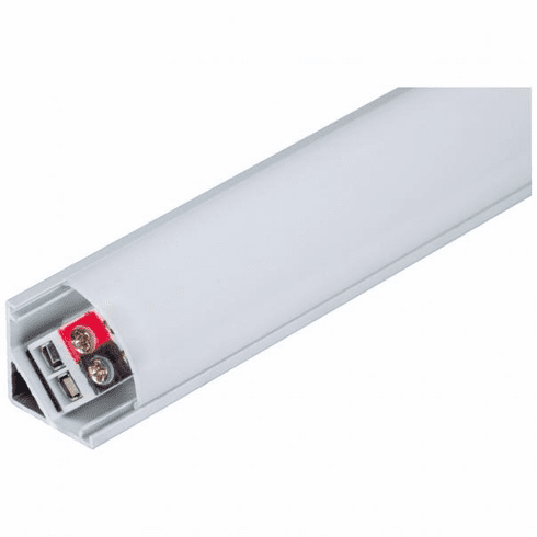 LV2P312V12-03W4 8-5/8" 129 Lumens 12-volt Standard Output Linear Fixture, Fits 12" Wall Cabinet, 3 Watts, Angled 003 Profile, Single-white, Cool White 4000K