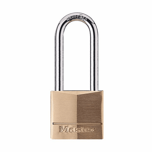 MASTER 140DLH Brass Padlock Long Shackle
