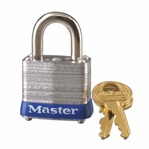MASTER 7KA-P243 1-1/8 W Non-Rekeyable Steel Padlock